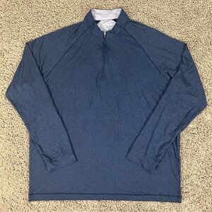 Johnnie O Mens XL Freeborne Blue Wake UPF 50 Performance 1/4Zip Pullover Sweater